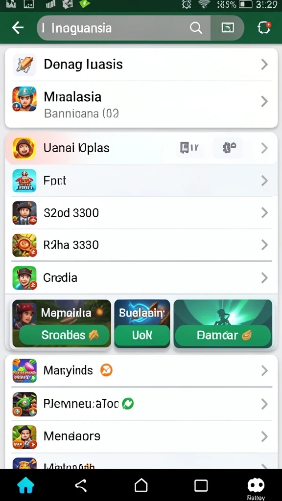 Tampilan awal game yang menarik dan intuitif.