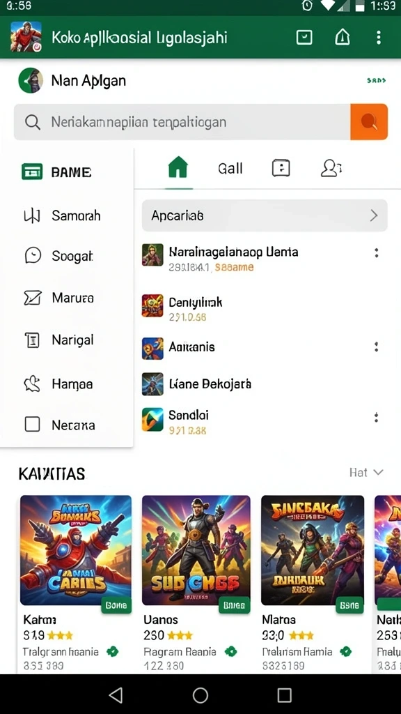 Gambar antarmuka pengguna yang intuitif dan menarik.