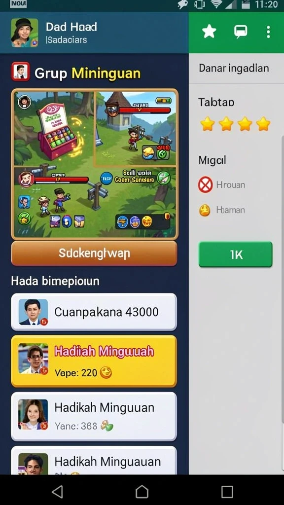 Tantangan harian dengan hadiah menarik.