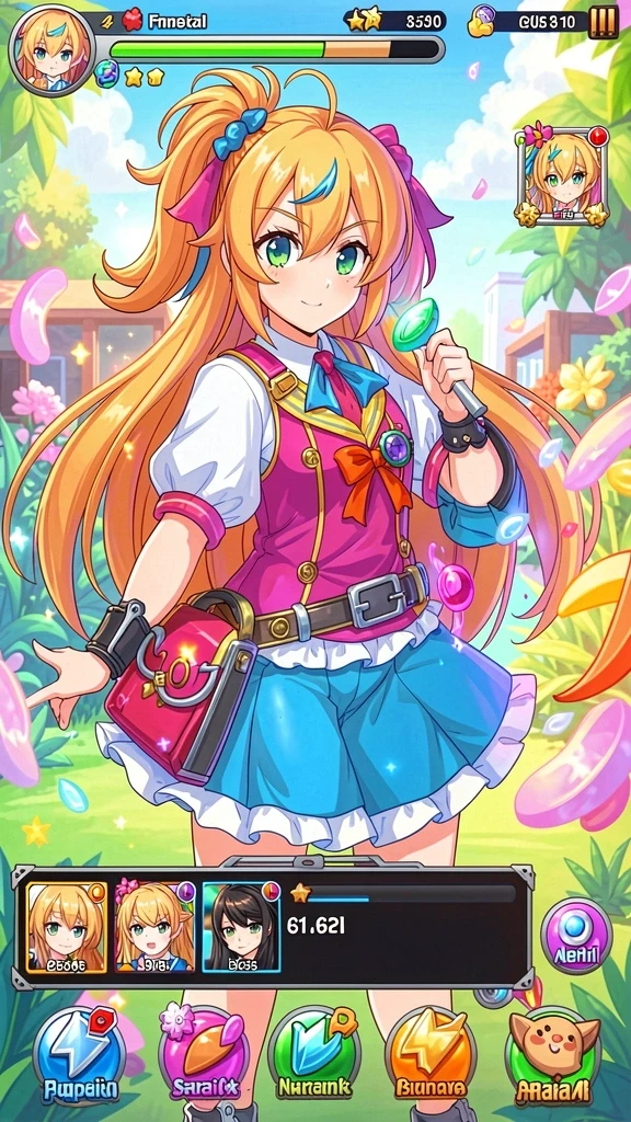 Screenshot menampilkan karakter unik yang dapat dipilih dalam game.