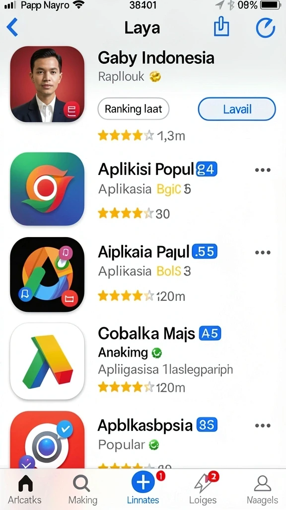Tampilan antarmuka yang user-friendly.