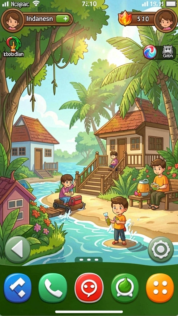 Momen pertarungan seru dengan efek visual nyata.