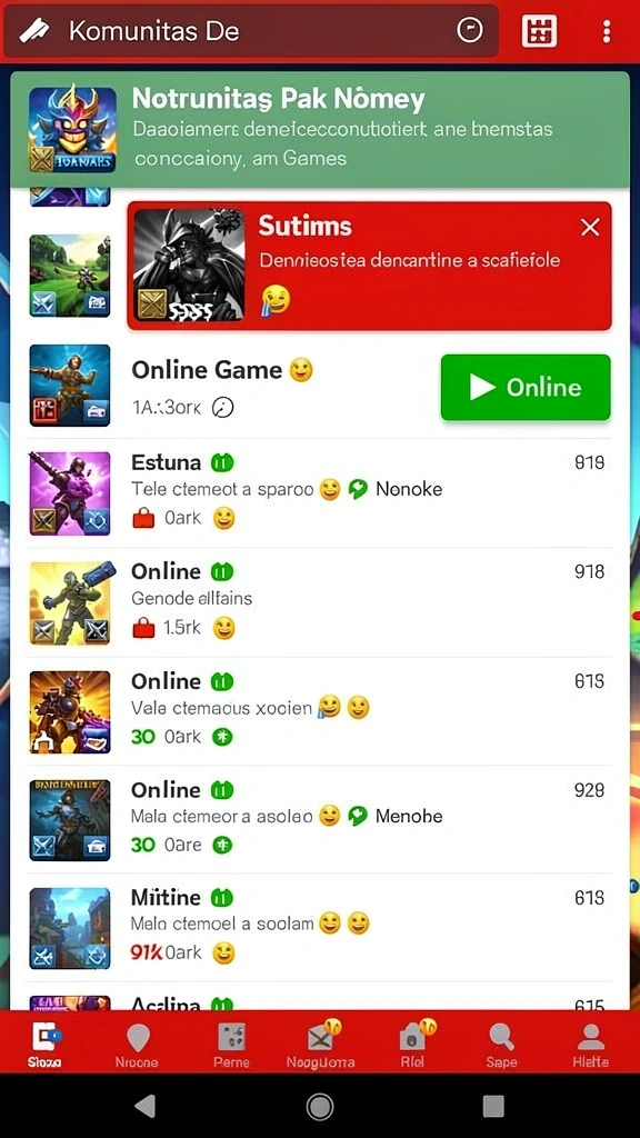 Leaderboard yang menunjukkan peringkat pemain.