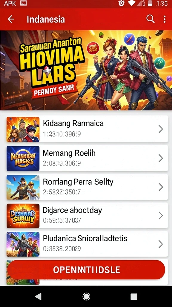 Tampilan karakter utama yang bisa dikustomisasi.