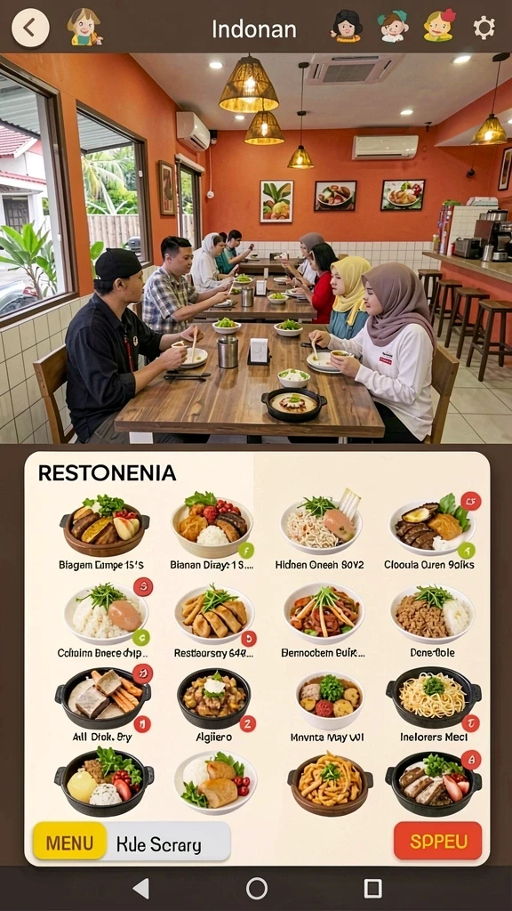Fitur chat yang memungkinkan interaksi antar pemain.