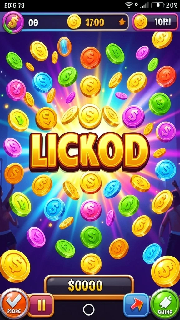 Screenshot yang menunjukkan fitur bonus dan jackpot.