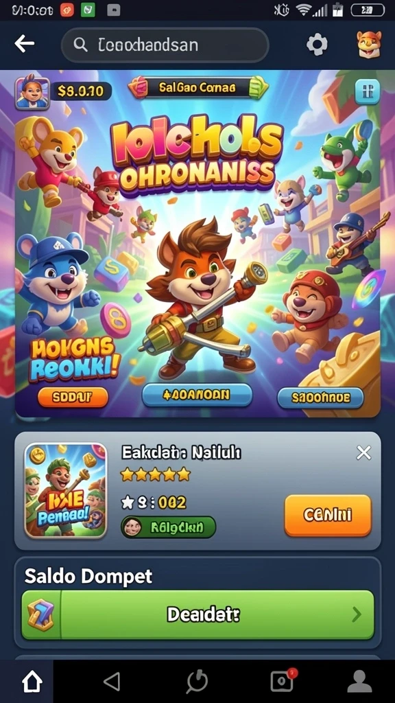 Tampilan level yang penuh warna dan menawan.