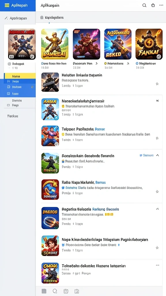 Menu item dan power-up untuk membantu pemain.